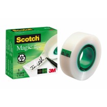 Ruban adhésif Scotch Magic Transparent Blanc 19 mm x 33 m (12 Unités)