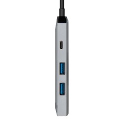 Hub USB Aisens ASUC-4P002-GR Grau 100 W (1 Stück)