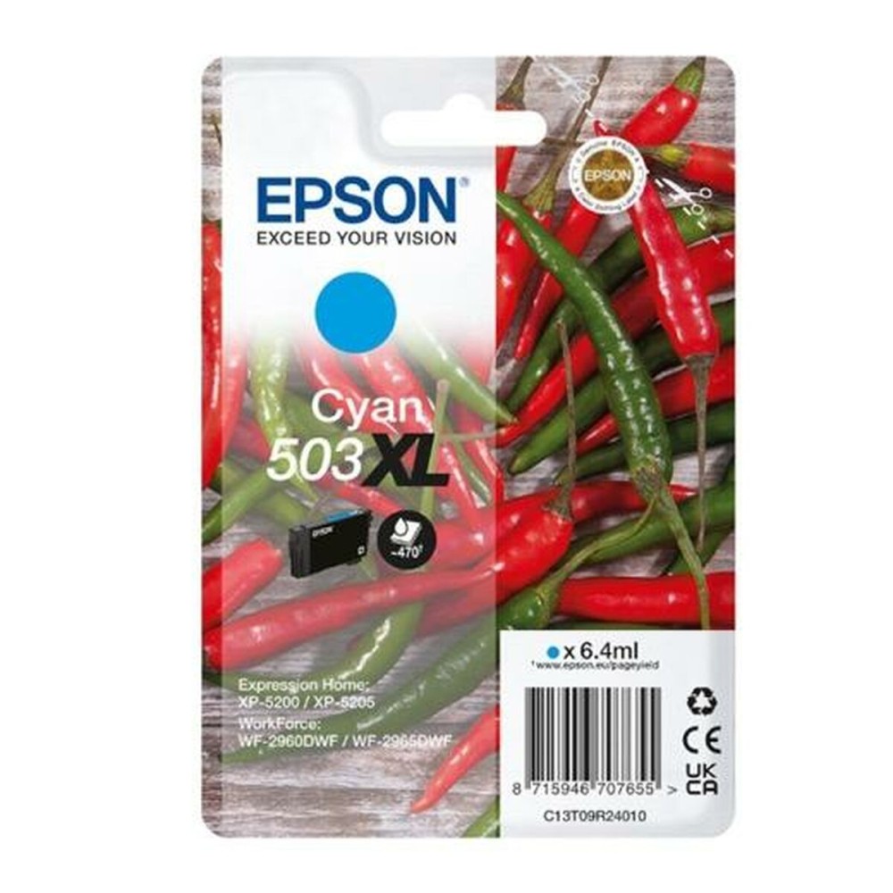 Original Tintenpatrone Epson 503XL Schwarz Türkis