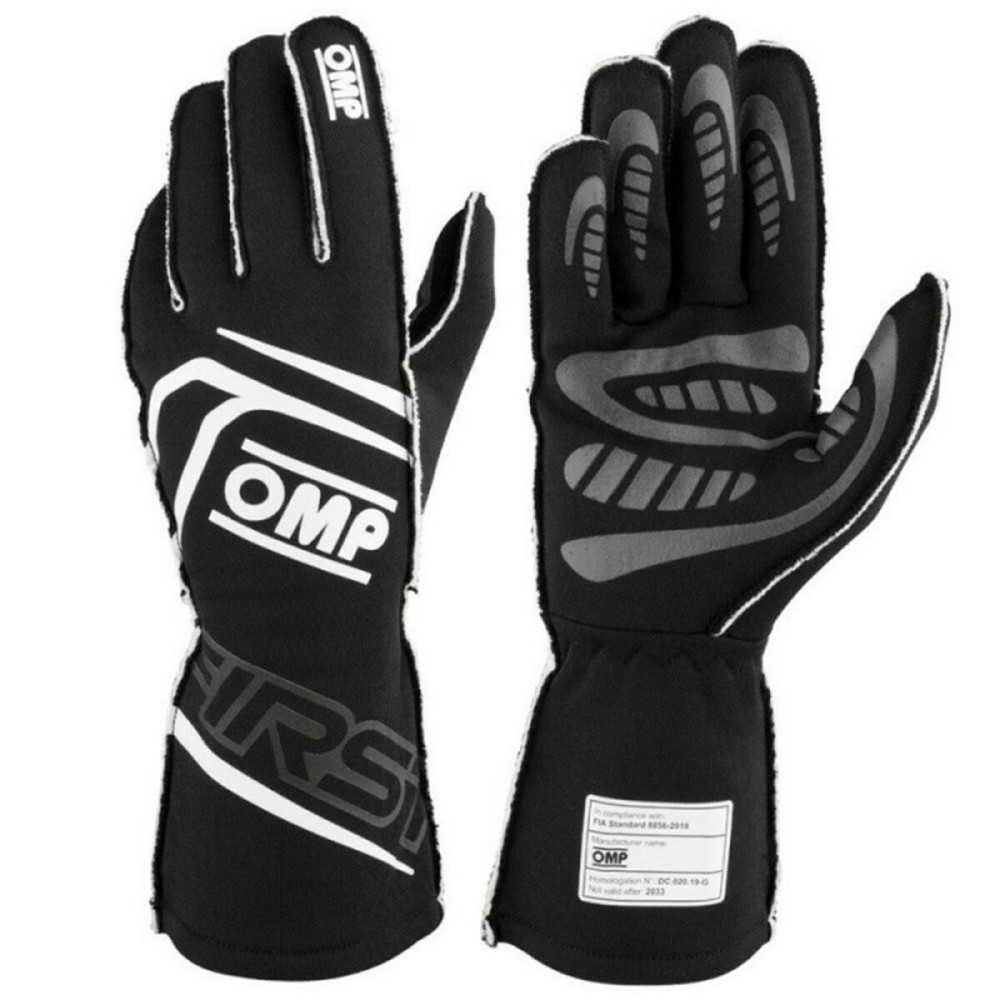 Karting Handschuhe OMP MY2025 Schwarz FIA 8856-2018