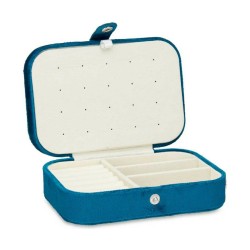 Box-Schmuckkästchen Blau Samt (16,2 x 6 x 11,5 cm) (12 Stück)