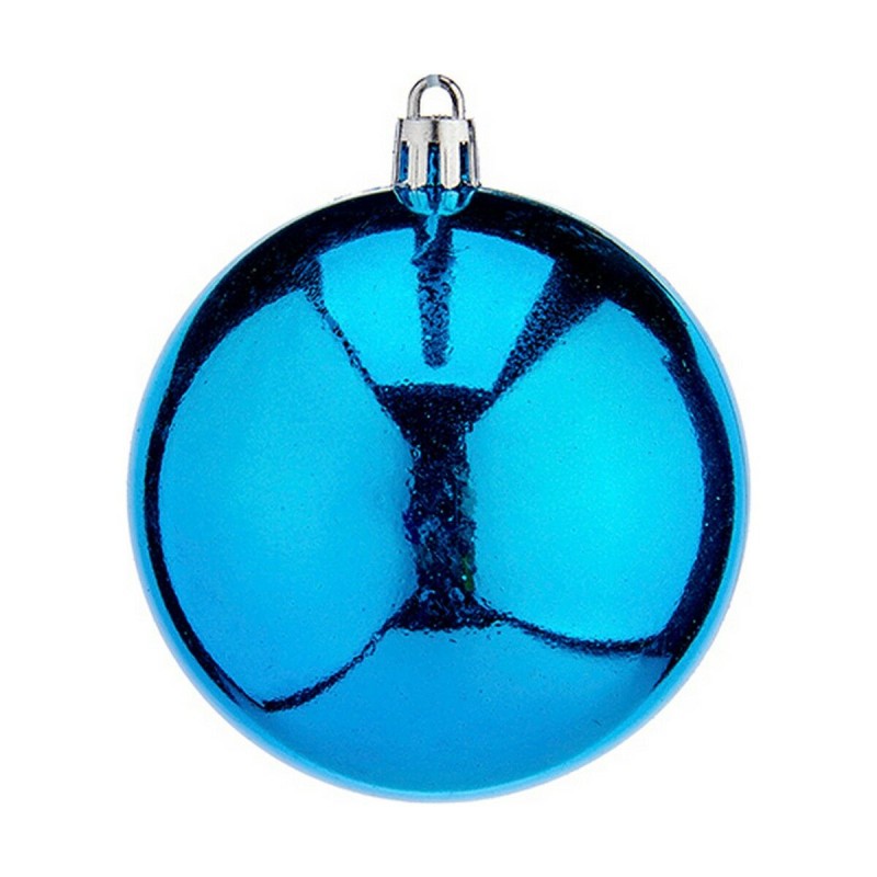 Weihnachtskugeln-Set Blau Kunststoff 8 x 9 x 8 cm (12 Stück)