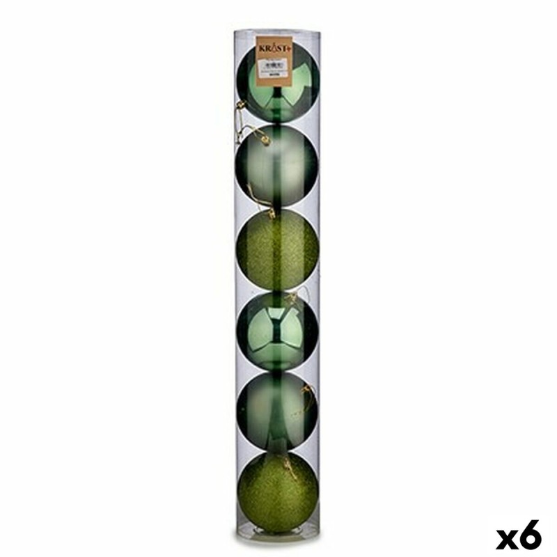 Set of Christmas balls 6 Pieces Green Plastic Ø 12 cm (6 Units)