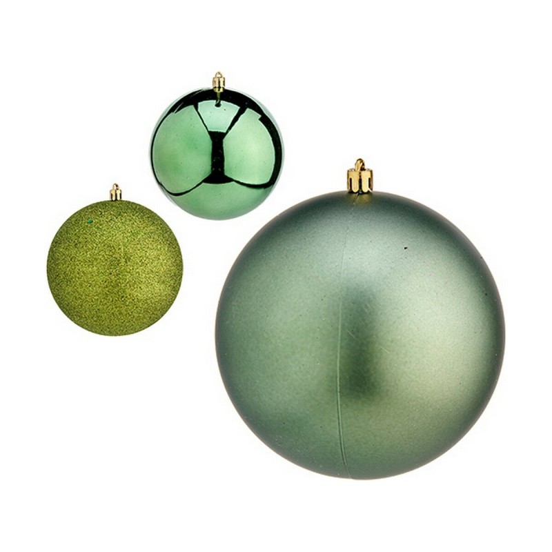 Lot de boules de Noël 6 Pièces Vert Plastique Ø 12 cm (6 Unités)