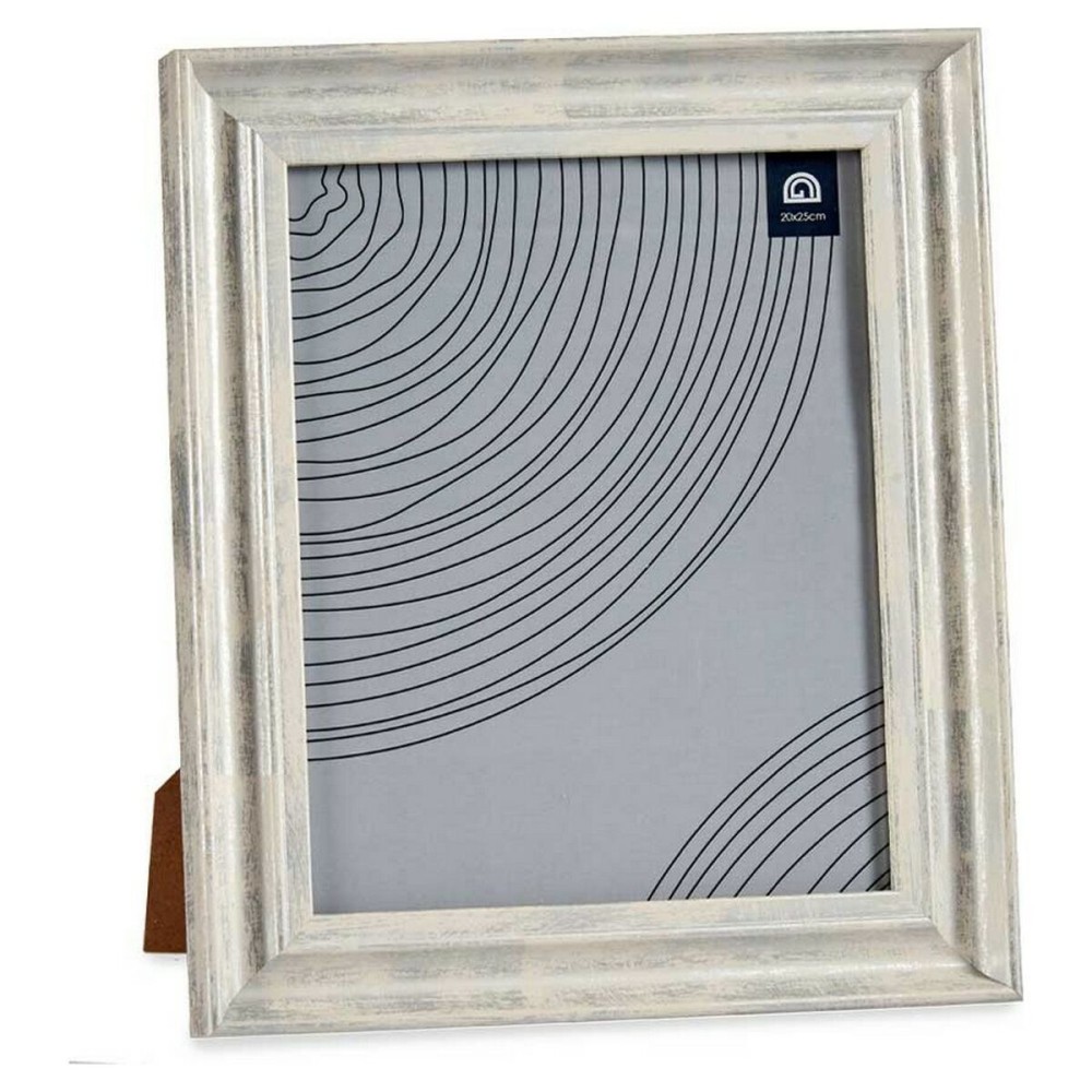 Cadre photo 26 x 2 x 31 cm Verre Argenté Bois Marron Plastique