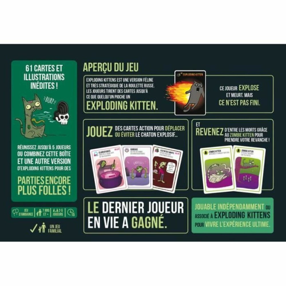 Jeu de société Asmodee Zombie Kittens