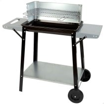 Coal Barbecue with Wheels Aktive Enamelled Metal 90 x 85 x 32 cm Black