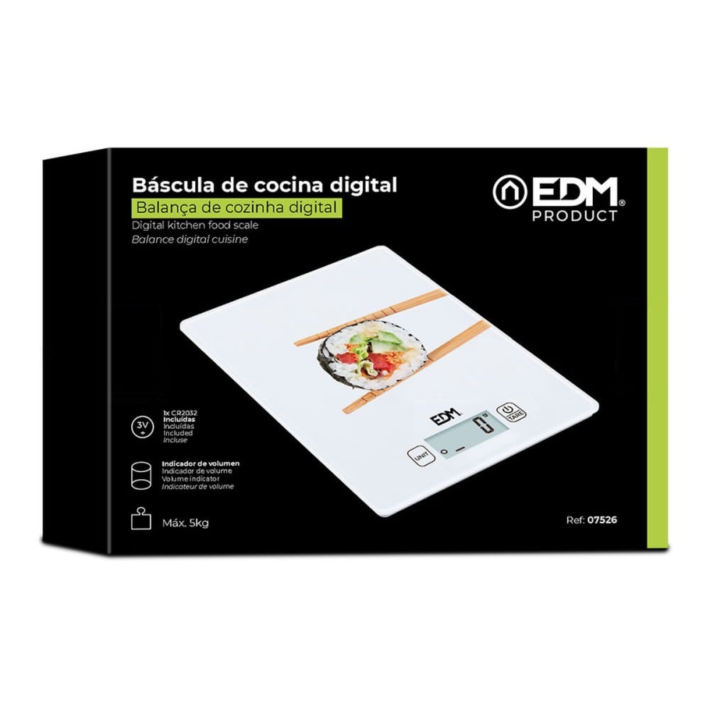 balance de cuisine EDM 07526 Blanc 5 kg