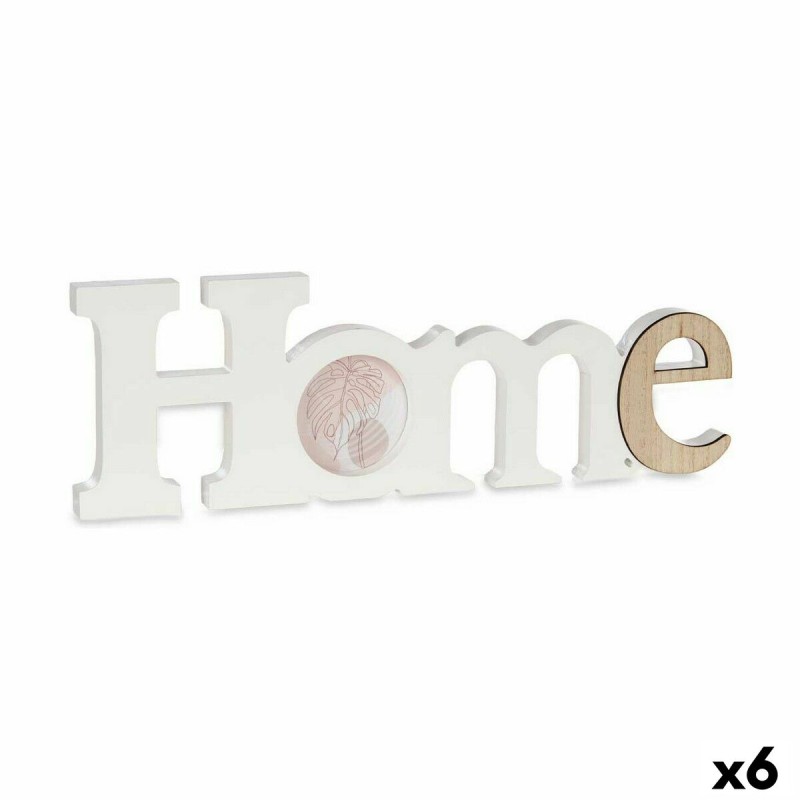 Fotorahmen Home Weiß Braun Holz MDF 40 x 13,5 x 1,7 cm (6 Stück)