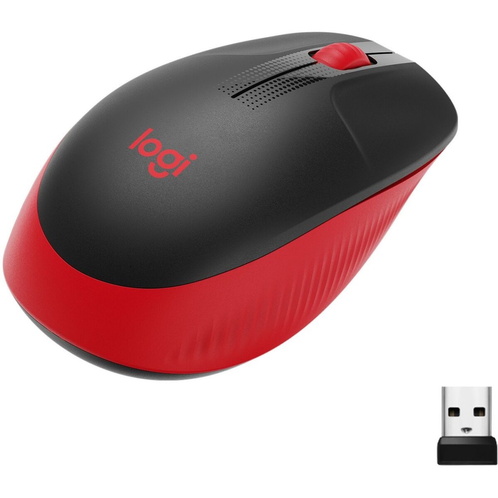 Wireless Mouse Logitech M190 Red Black/Red