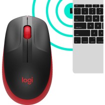 Wireless Mouse Logitech M190 Red Black/Red