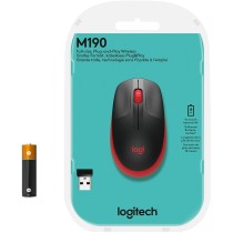 Schnurlose Mouse Logitech M190 Rot Schwarz/Rot