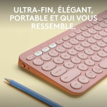 Clavier Bluetooth avec Support pour Tablette Logitech K380 Français Rose AZERTY