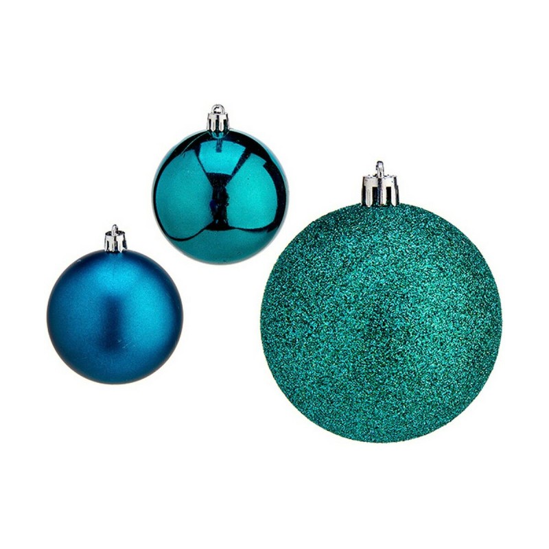 Weihnachtskugeln-Set Blau Kunststoff Ø 7 cm (12 Stück)