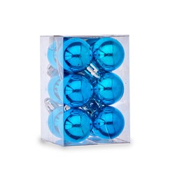 Weihnachtskugeln-Set Ø 3 cm Blau Kunststoff 12 x 6 x 6 cm (12 Stück)