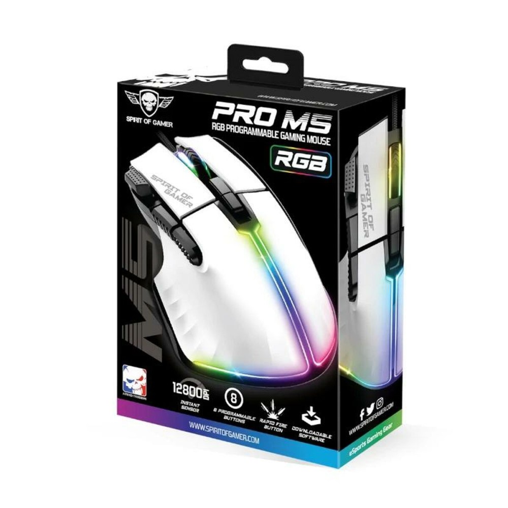 Optische Maus Spirit of Gamer Souris Pro M5 Weiß