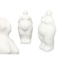 Figurine Décorative Blanc Dolomite 14 x 34 x 12 cm (6 Unités) Femme À pied