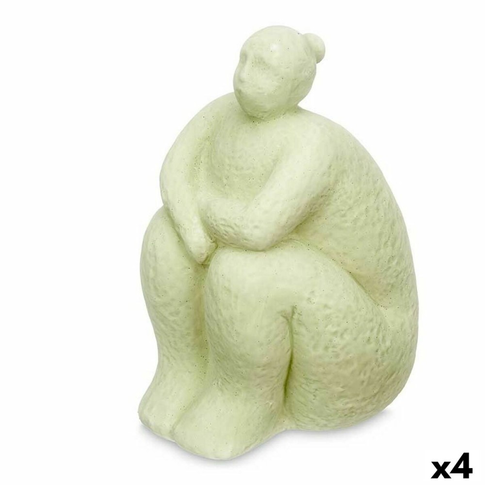 Deko-Figur grün Dolomite 18 x 30 x 19 cm (4 Stück) Damen Sitzend