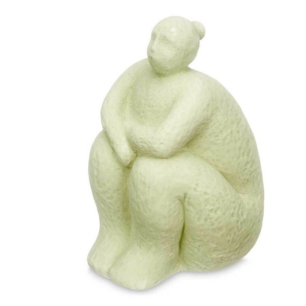 Figurine Décorative Vert Dolomite 18 x 30 x 19 cm (4 Unités) Femme Assis