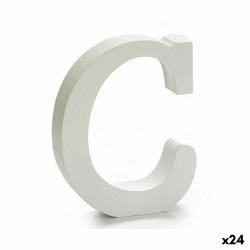 Lettre C (24 Unités) Blanc Bois 2 x 11 cm