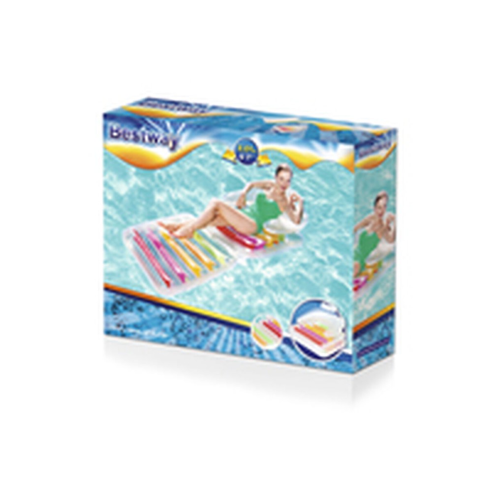 Bestway Fauteuil Gonflable Pliable Arc-en-ciel 201x89 cm Plage et Piscine 43023