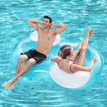 Bestway Double Gonflable Roue avec Oreiller 188x117 cm Plage et Piscine 43009