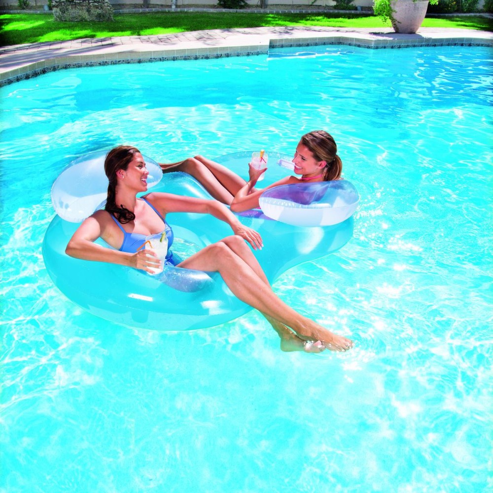 Bestway Double Gonflable Roue avec Oreiller 188x117 cm Plage et Piscine 43009