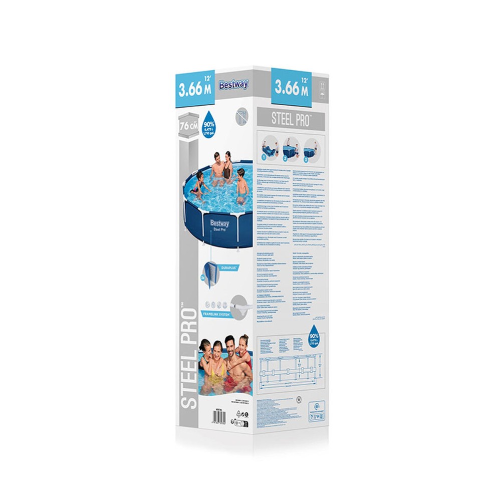 Removable pool Bestway 366 x 76 cm 366 x 366 x 76 cm