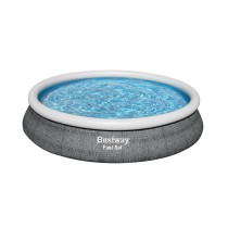 Bestway Aufblasbarer Pool für Erwachsene Ratan Ring mit Filter 475x84 cm Garten 57313