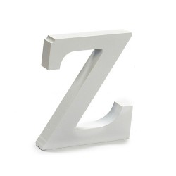 Lettre Z Bois Blanc (2 x 16 x 14,5 cm) (24 Unités)