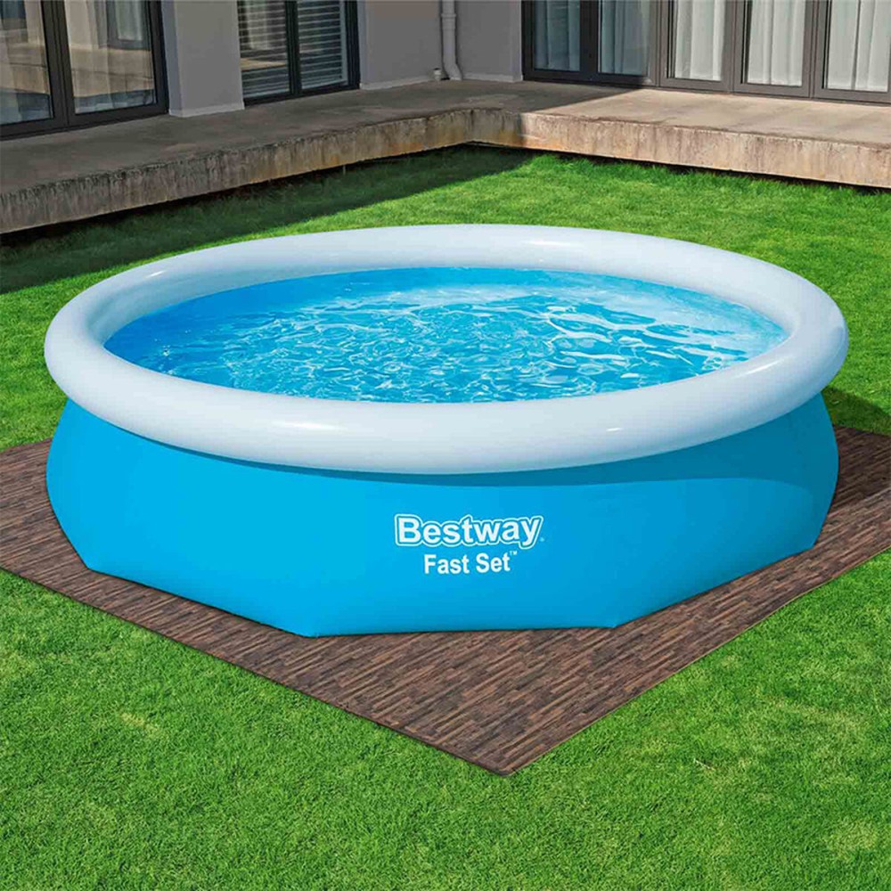 Bestway Suelo Pool-Schaum Holzstil Retractil 12 Stücke 50x50 cm Garten 58712