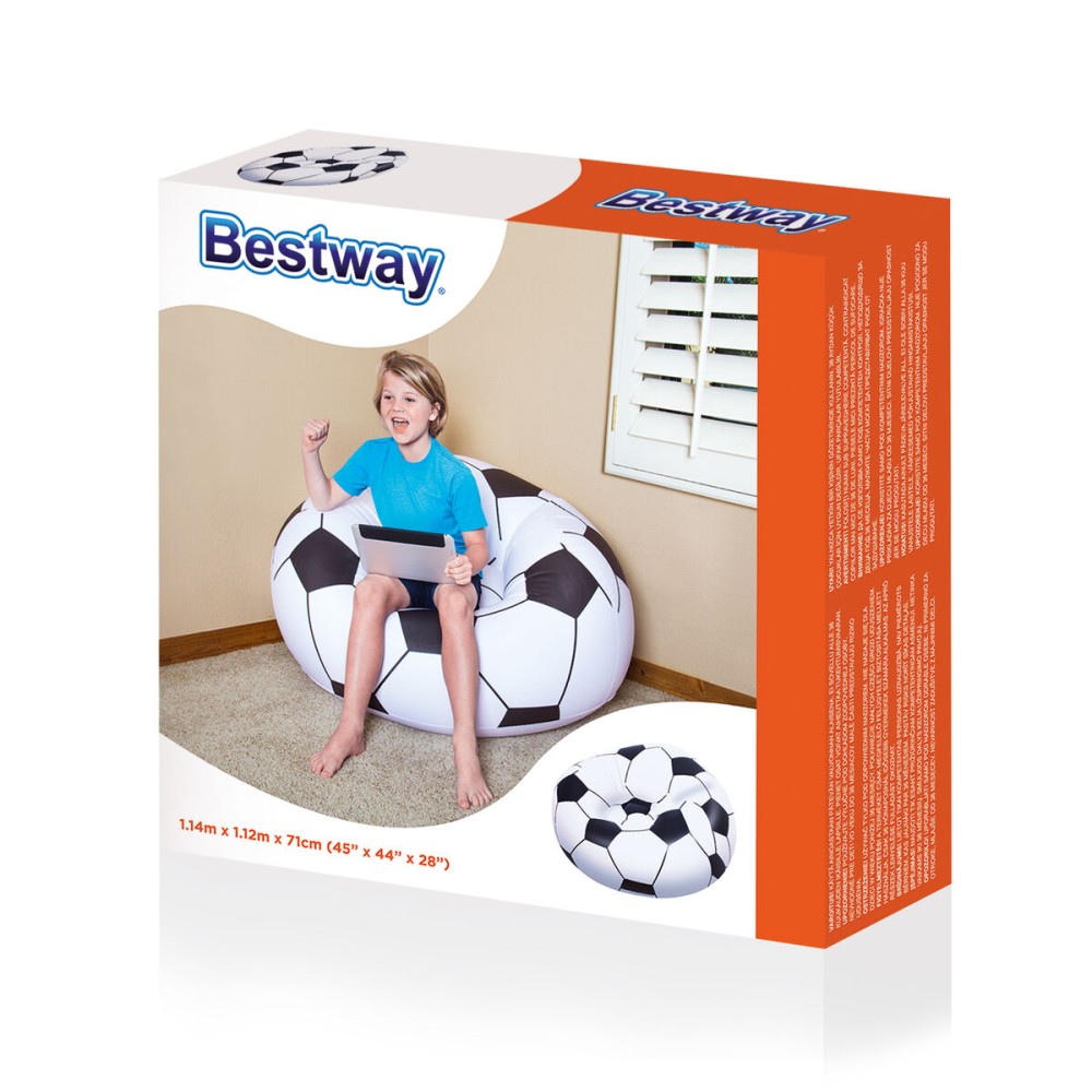 Bestway Riesiger Fußballsessel 114x112x66 cm +6 Jahre Innen- und Gartennutzung 75010