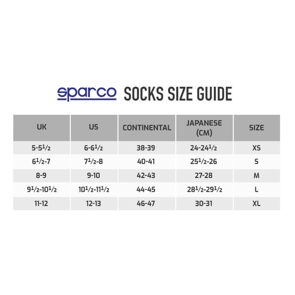 Chaussettes de Sport Sparco R573-RW4 (M) Blanc