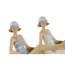 Decorative Figure Home ESPRIT White Sky blue Mediterranean 17,5 x 10 x 10,5 cm (2 Units)