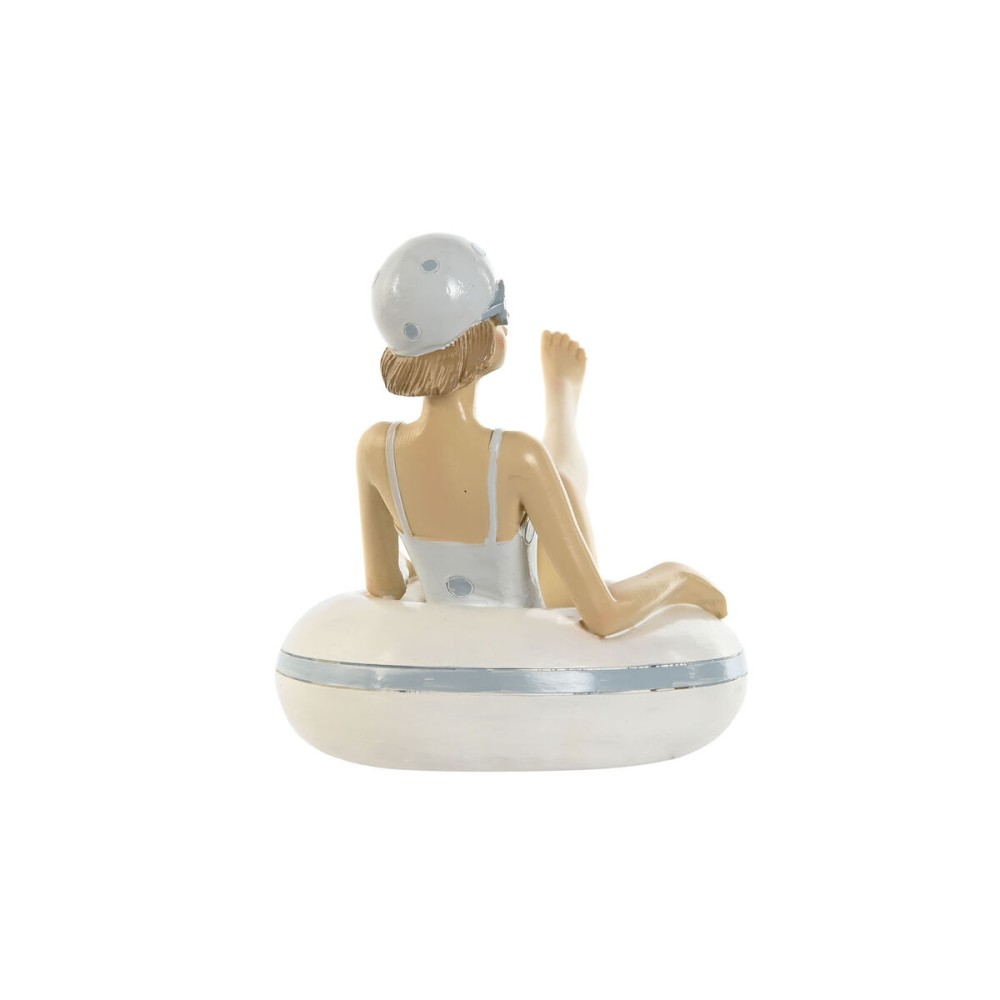 Deko-Figur Home ESPRIT Weiß Himmelsblau Mediterraner 17,5 x 10 x 10,5 cm (2 Stück)