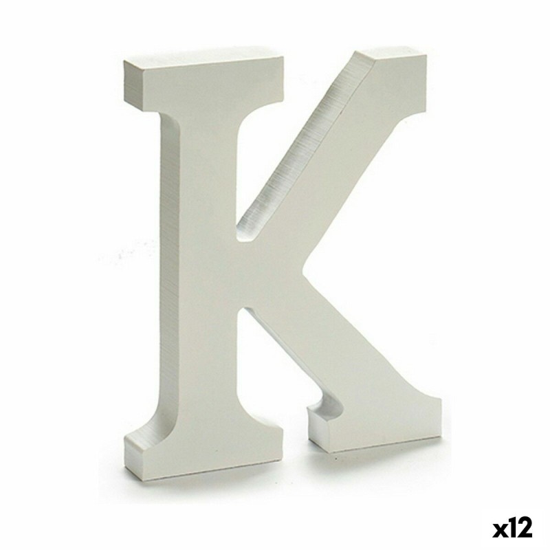 Letter Pincello K White 1,8 x 21 x 17 cm (12 Units)