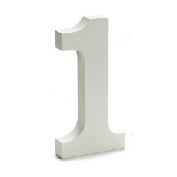 Number 1 Wood White (1,8 x 21 x 17 cm) (12 Units)