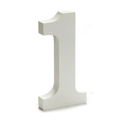 Numéro 1 Bois Blanc (1,8 x 21 x 17 cm) (12 Unités)