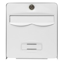 Letterbox Burg-Wachter Balthazar Galvanised Steel Wall White