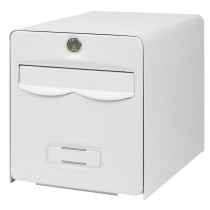 Letterbox Burg-Wachter Balthazar Galvanised Steel Wall White