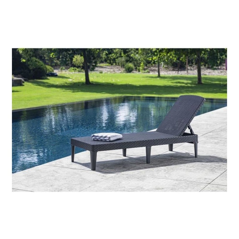 Sun-lounger Allibert Jaipur Dark grey 187 x 58 x 29 cm