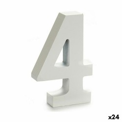 Numéro 4 Bois Blanc (2 x 16 x 14,5 cm) (24 Unités)