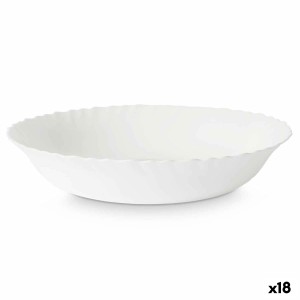 Salad Bowl Vivalto LQW-110 White Opaline glass 27,5 x 5,5 x 27,5 cm (18 Units)