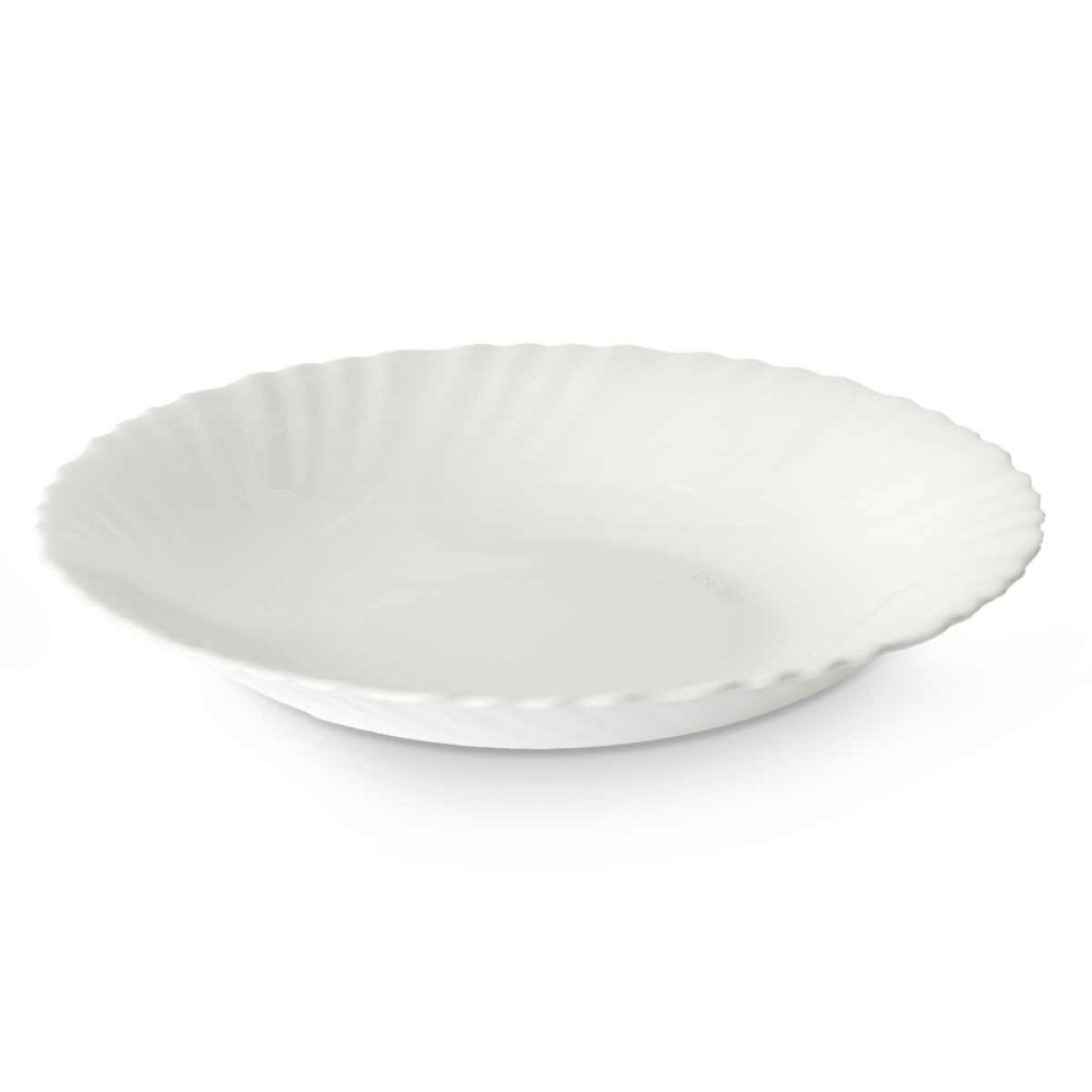 Deep Plate Vivalto LSP-85 White Opaline glass 21,5 x 3 x 21,5 cm (24 Units)