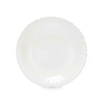 Deep Plate Vivalto LSP-85 White Opaline glass 21,5 x 3 x 21,5 cm (24 Units)