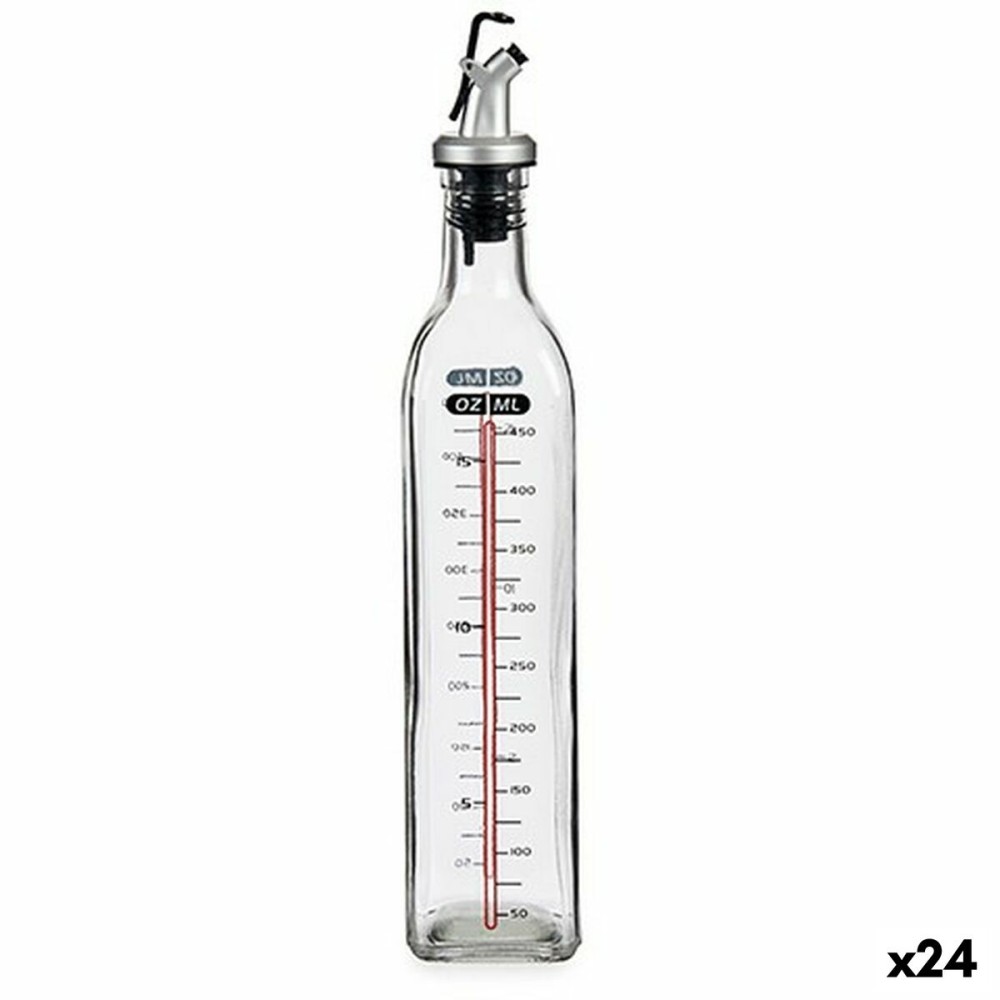 Ölfläschchen Vivalto YHP-F0425/DH12-D Durchsichtig Glas 500 ml Zähler (24 Stück)