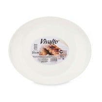 Assiette plate Vivalto LYBP-120 Blanc Verre opalin 30,5 x 3 x 26 cm (18 Unités)