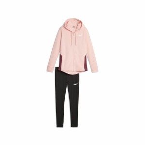 Damen-Trainingsanzug Puma Metallic Track Schwarz Rosa