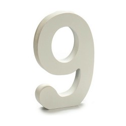 Number 9 Wood White (1,8 x 21 x 17 cm) (12 Units)