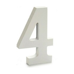 Number Pincello 4 White 1,8 x 21 x 17 cm (12 Units)